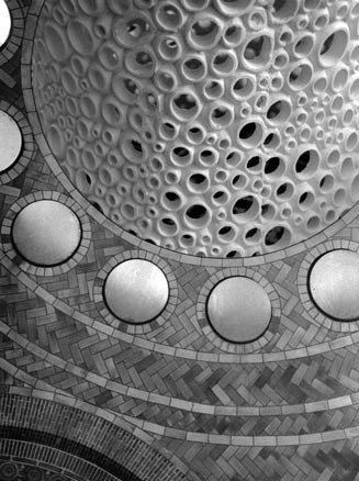 B&W circles and holes with tile work