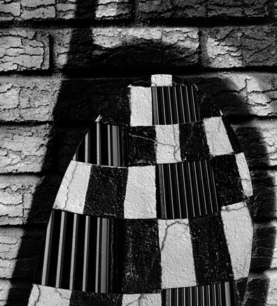B&W checkered graffiti with grill