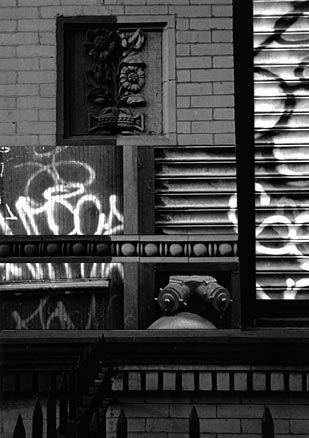 B&W gates, walls and fence, after Mondrian